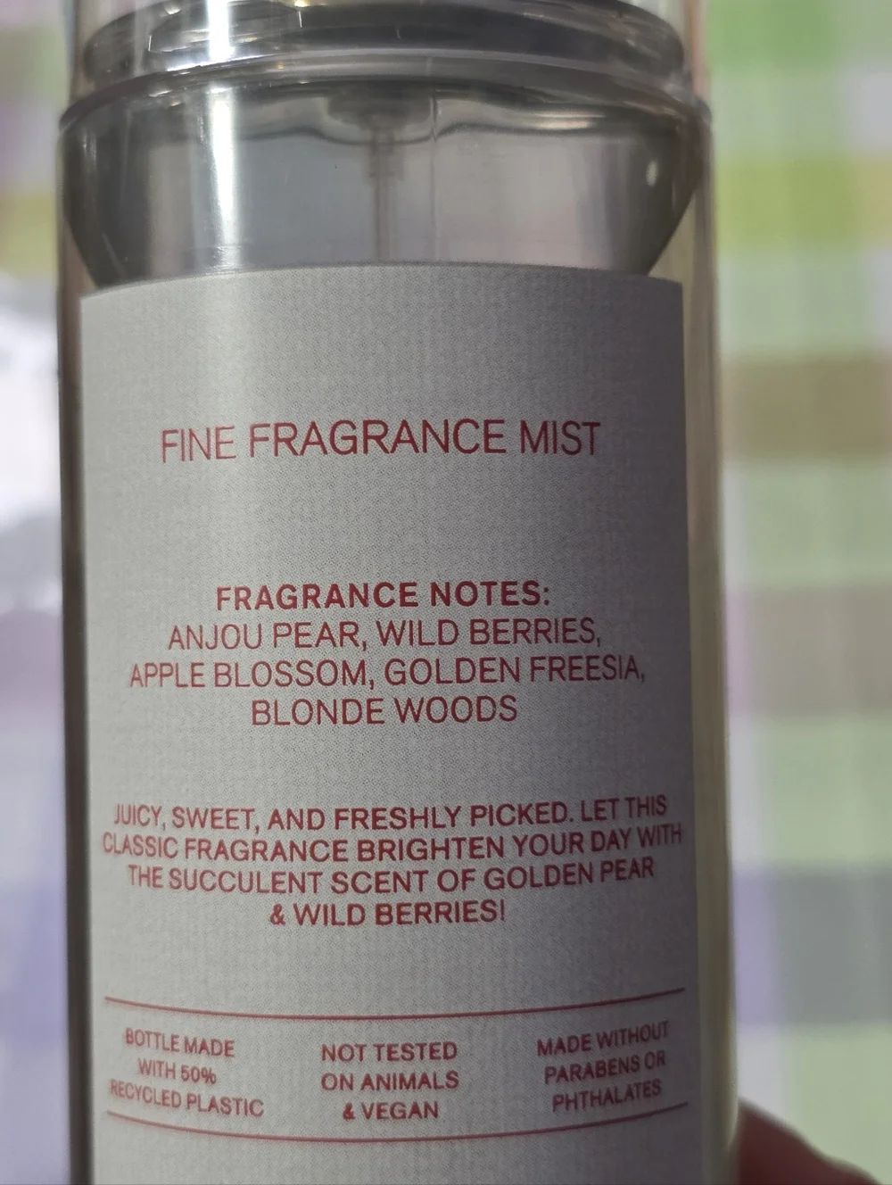 Bath & Body Works Pearberry Fine Fragrance Body Mist 8oz NEW RARE